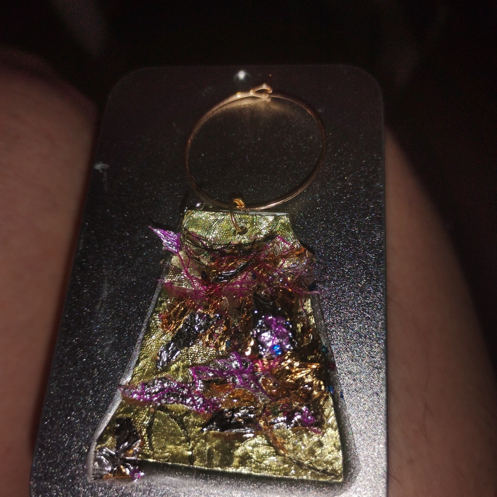 Goldtoned And Resin Artisan Stylish Earrings
